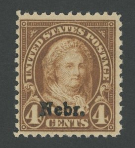 USA 673 - 4 cent Nebraska Overprint - Fine Mint never hinged