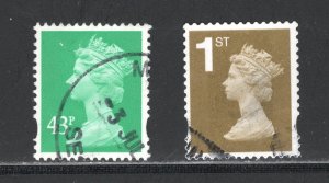 Great Britain #MH358, MH376   VF, Used, CV $3.75 .... 2480990