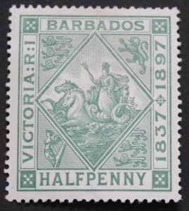 Barbados 1897 Diamond Jubilee Halfpenny SG 117 mint