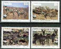 NAMIBIA - 1991 - WWF, Endangered Species, Zebra - Perf 4v Set -Mint Light Hinged