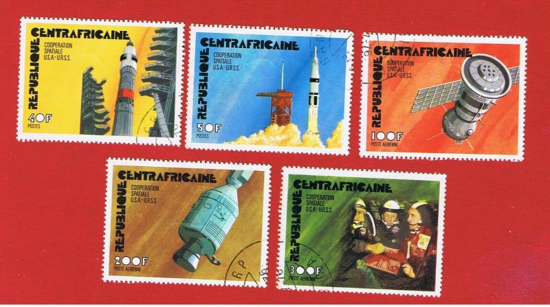 Central Africa #251-252 #C135-137   VF used  Apollo-Soyuz  Free S/H