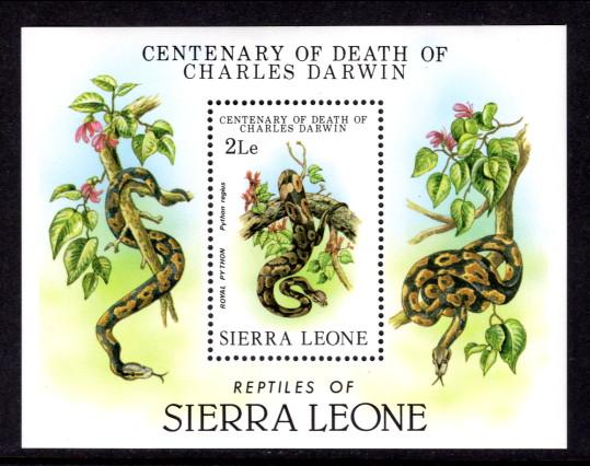 Sierra Leone 575 Snakes Souvenir Sheet MNH VF