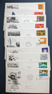 UN -- 10 1964-5 FDCs