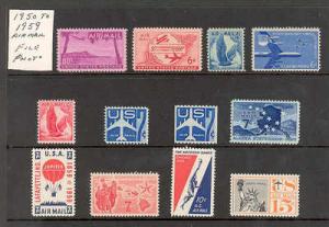 Airmail Stamps #C46-56, 58 MNH