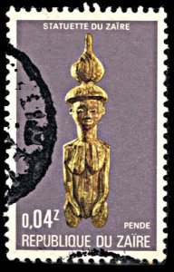 Zaire 837, used, Pende Statue