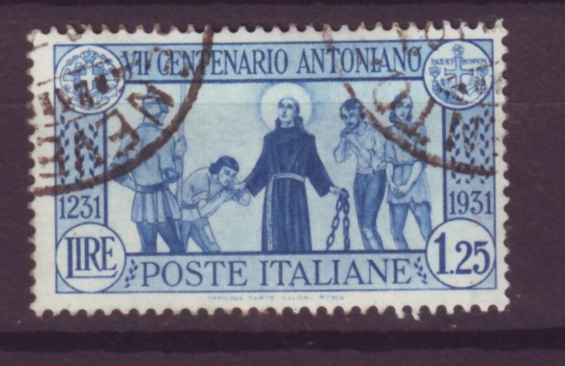 J13954 JLstamps 1931 italy used #262 st anthony