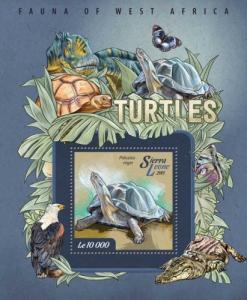 SIERRA LEONE 2015 SHEET TURTLES REPTILES srl15018b