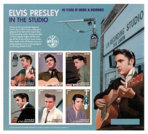 St. Vincent 1996 - SC# 2352 Elvis Presley, 40 Years - Sheet of 6 Stamps - MNH