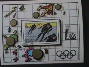 ​UPPER VOLTA-1980-OLYMPIC GAMES-LAKE PLACID'80 CTO S/S VF-FANCY CANCEL