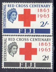 Fiji, Scott #203-204; Red Cross Centenary, MH
