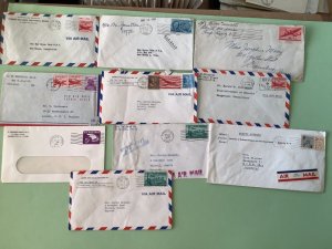 United States Airmail collection of postal  covers 10 items Ref A2071