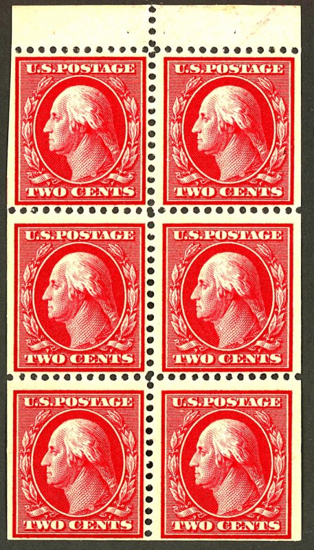 U.S. #332a MINT BLOCK OF 6 OG LH