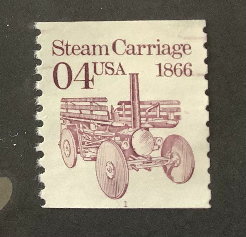 USA 1990-95 Scott 2451 used - 4c,  Transportation coil, Steam Carriage 1866