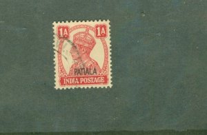 PATIALA INDIAN STATE 105 USED BIN $0.50