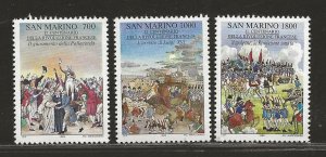 SAN MARINO SC# 1184-86   FVF/MNH