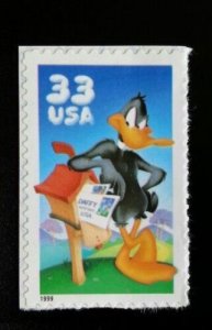 1999 33c Warner Bros., Daffy Duck, Single Stamp Scott 3306a Mint F/VF NH