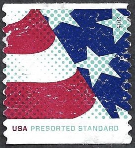 United States #4961 Pre-Sorted Std (10¢) Stars and Stripes (2015). Coil Used