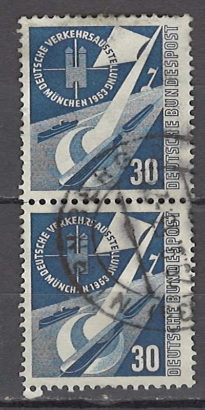 COLLECTION LOT OF #1169 GERMANY  # 701 PAIR 1953 CV=$32