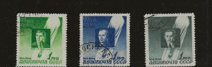Russia 1944 Stratosphere Disaster set of 3 sg.1042-4 used