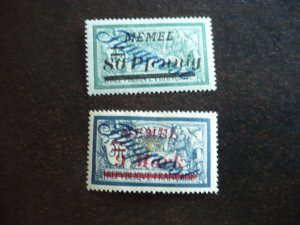 Stamps - Memel - Scott# C9,C17 - Mint Hinged Part Set of 2 Stamps