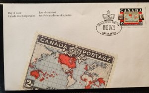 Canada. First Day Cover (FDC) of a postage stamp commemorating the cen...