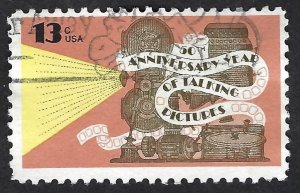 United States #1727 13¢ 50th Anniversary of Talking Pictures (1977). Used.