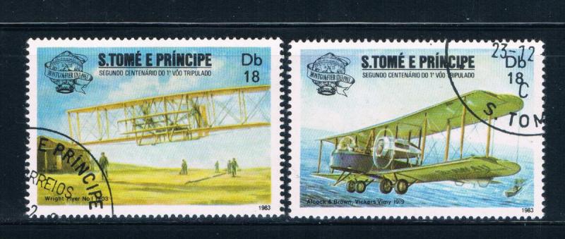 Saint Thomas and Prince Is 701a-b Used Bi-planes (GI0429)+