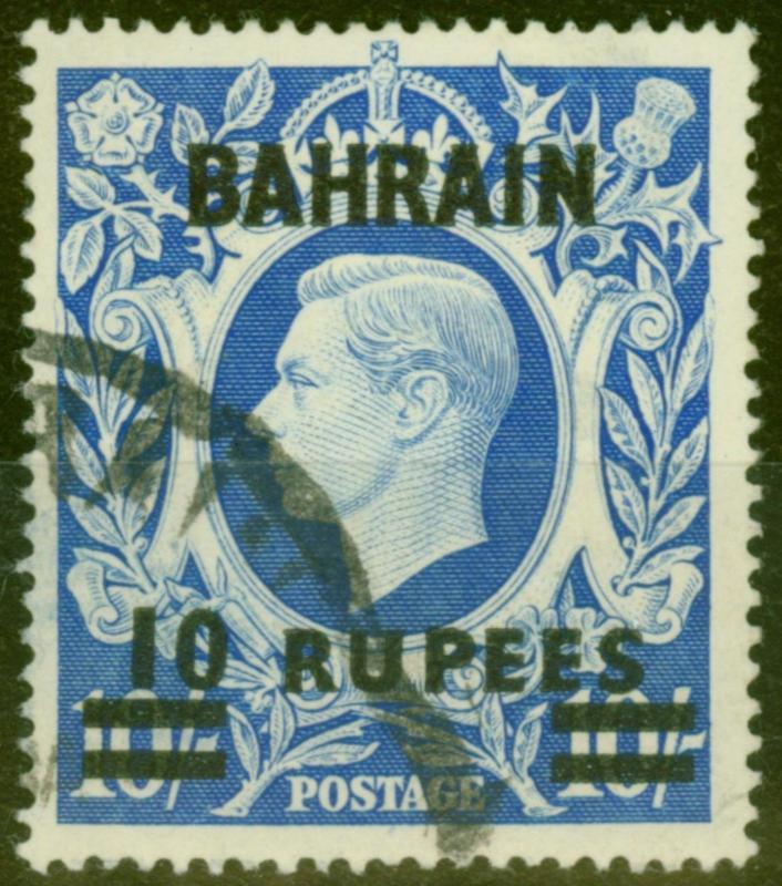 Bahrain 1949 10R on 10s Ultramarine SG60a Fine Used