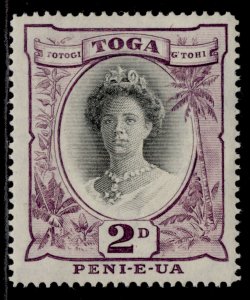 TONGA GVI SG76, 2d black & purple, NH MINT.