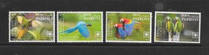 BIRDS - PENRHYN #603-11  PARROTS  MNH