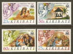 Kiribati #578-81 NH Christmas '91