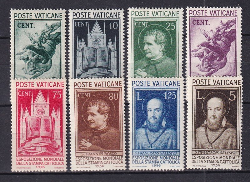 1936 - VATICAN - Catholic Press Conference - Scott #47-54 - MH
