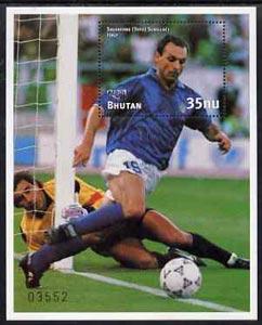 Bhutan 1991 Football World Cup 35nu m/sheet #1 (Salvatore...