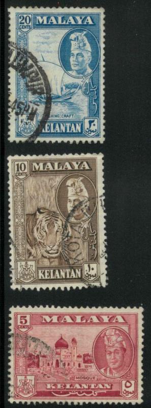 Malaya Kelantan 75, 77-78 Used F-VF