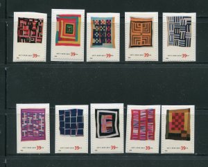 4089 - 4098 Quilts of Gee's Bend All 20 Single 39¢ Stamps MNH