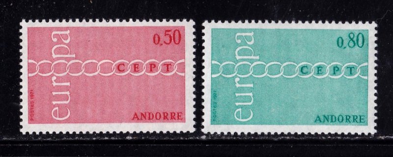 Andorra (Fr.)     205 - 206   Europa set         MNH OG