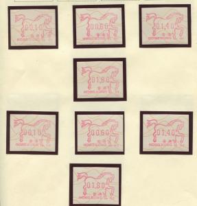 Hong Kong - Scott ? - Frama Label Issue - MNH - Set of 8 Stamps - Horse- 01 & 02