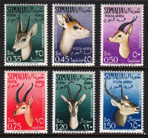 SOMALIA — SCOTT C40-C45 — 1955 ANTELOPES AIRMAIL SET — MXLH — SCV $21.75