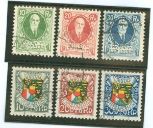 Liechtenstein #B1-B6 Used Single (Complete Set)