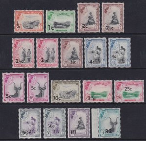 SWAZILAND 67 - 79 SG65 - 77  MINT HINGED * SET WITH VARIETIES - SOME MNH - P730