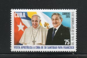 Cuba Sc# 5729  POPE FRANCIS VISIT TO HAVANA religion Catholic  2015  MNH mint