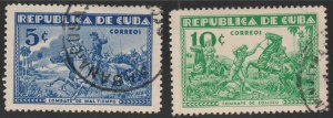 Cuba, stamp, Scott#313-314,  used, hinged,  set of two, 5, 10 cents,