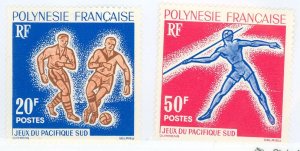 French Polynesia #203-204 Mint (NH) Single (Complete Set) (Soccer) (Sports)