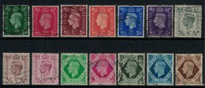 Great Britain #235-48  CV $8.60  Choice stamps, light cancels