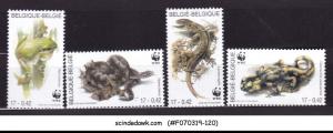 BELGIUM - 2000 AMPHIBIANS & REPTILES SG#3566-69 4V MINT NH