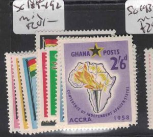 Ghana SG 185-92 MOG (2hat) 