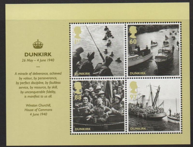 Great Britain Sc 2806a 2010 Dunkirk stamp sheet mint NH