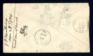 # 220 on cover from Clermont, Pennsylvania, Dead Post Office dated 11-28-1894