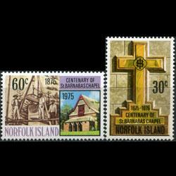 NORFOLK IS. 1975 - Scott# 190-1 Chapel Set of 2 NH