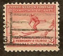 US 716 2c Skier 1932 used